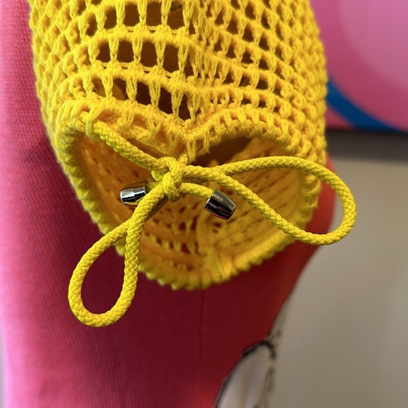 JC de Castelbajac Pink Yellow Bunny Knit Puff Sleeve Dress LooneyTunes - Picture 7 of 13